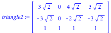 triangle2 := Matrix(%id = 18446744078096954254)
