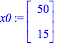 x0 := Vector[column]([[50], [15]])